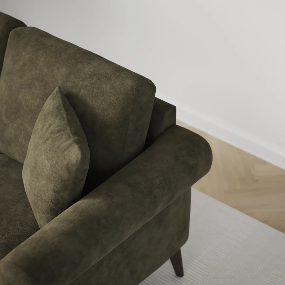 Eden - 3-sits soffa svängd - Grön