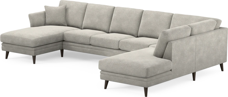 Eden - 3-sits soffa med schäslong vänster och divan höger - Grå