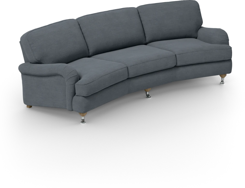 Oxford - 3-sits soffa svängd - Blå