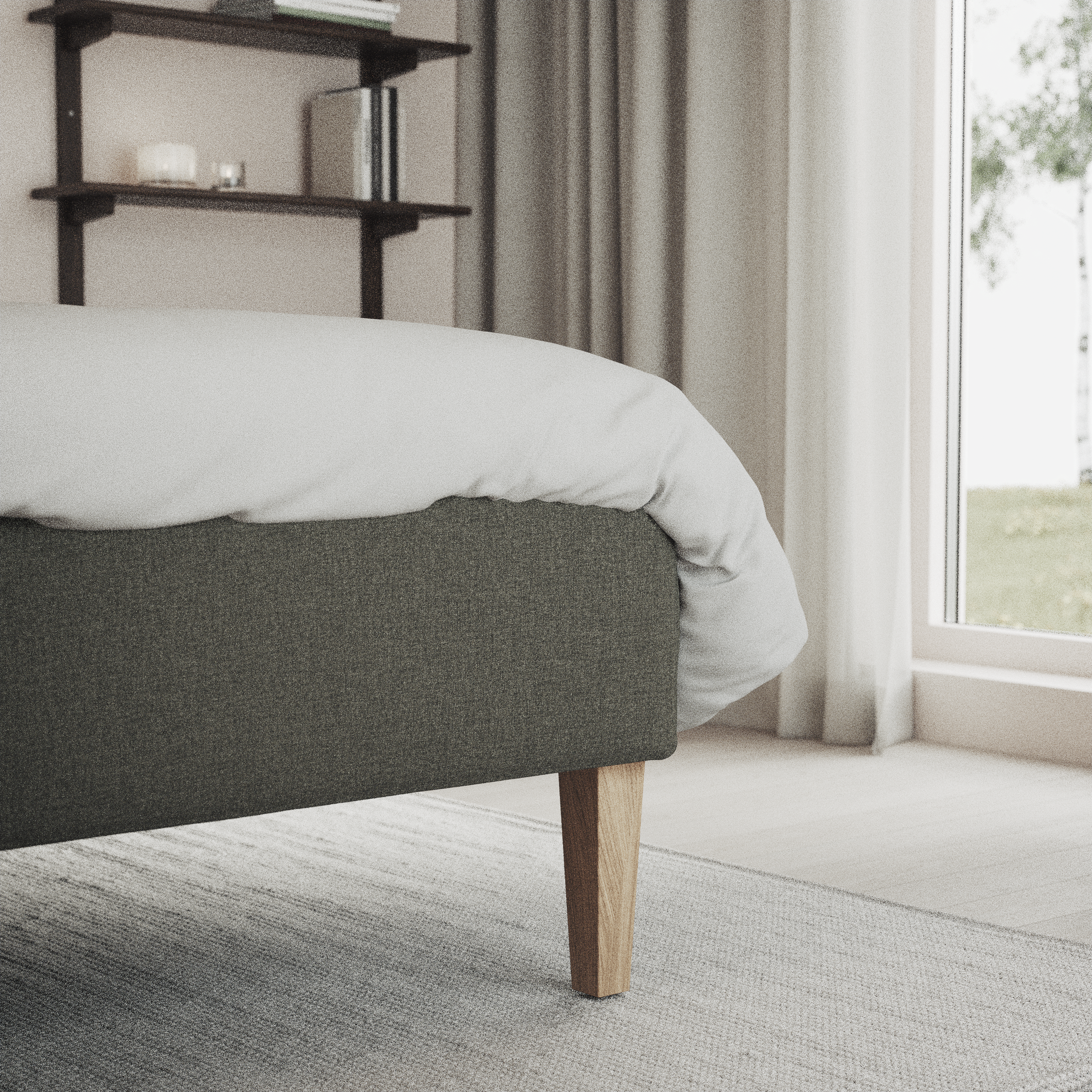 Delux Sense - Kontinentalsäng, enkelsäng 120 cm med bäddmadrass och sängben - inspiration