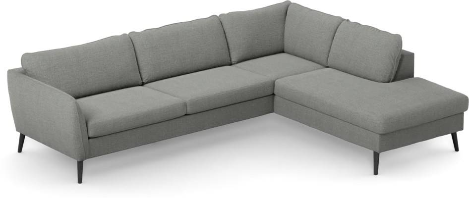 County - 2,5-sits soffa med divan höger - Grå