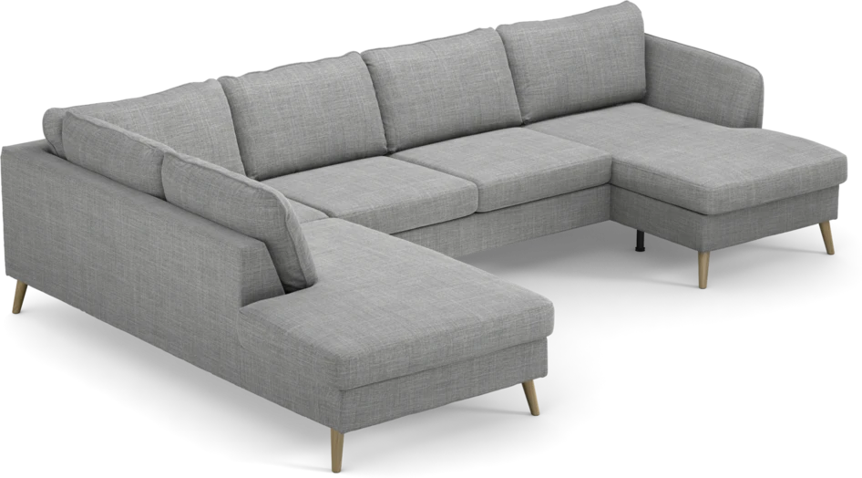 County - 3-sits soffa med divan vänster och schäslong höger - Grå
