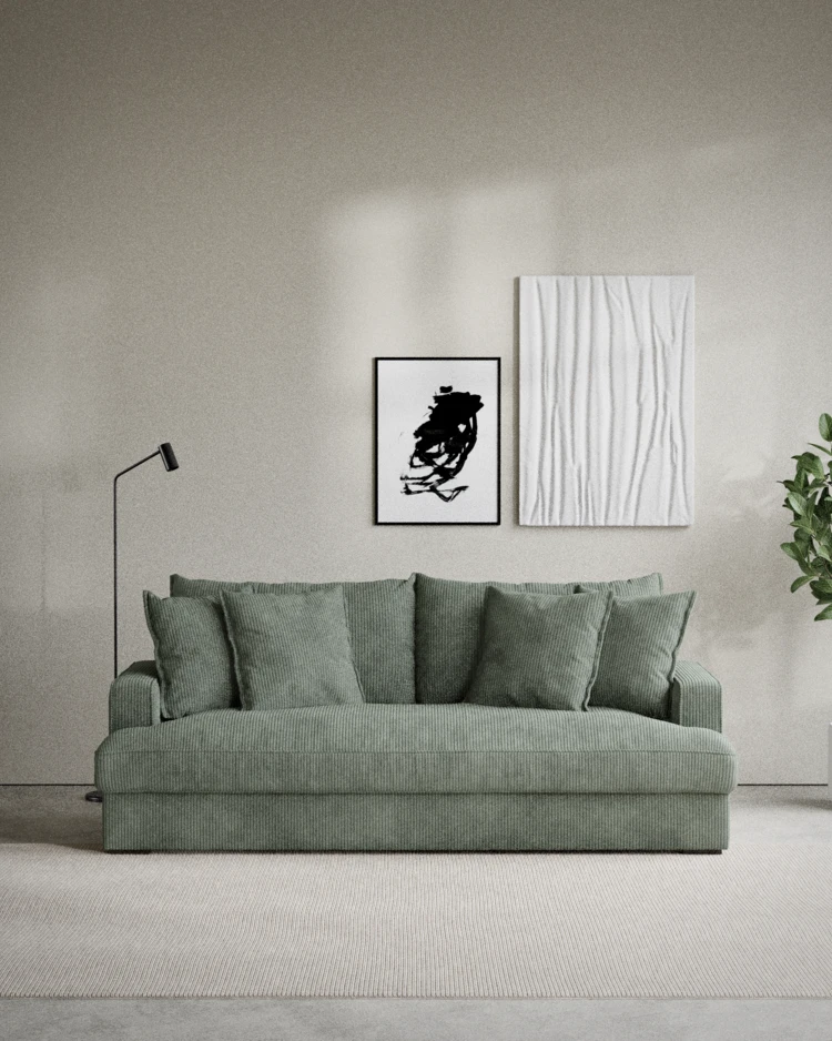 Mila - 3-sits soffa, hel dyna - inspiration