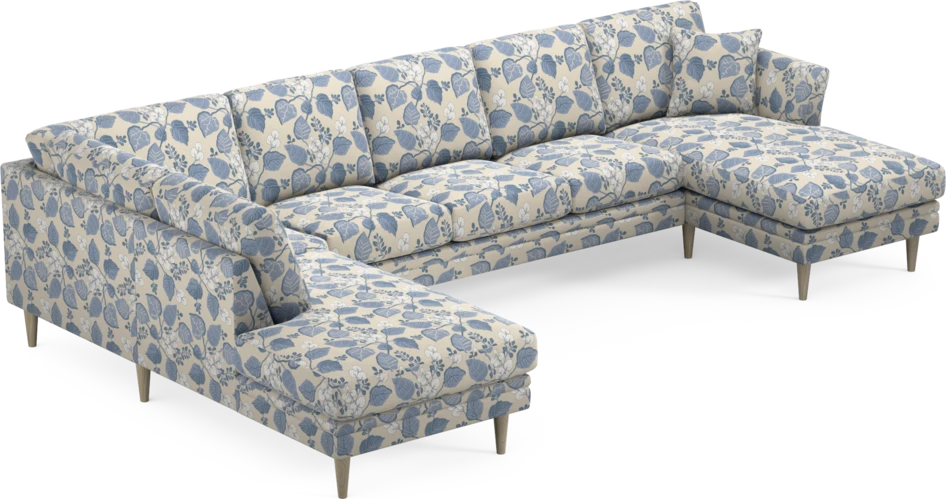 Eden - 3-sits soffa med divan vänster och schäslong höger - Flerfärgad