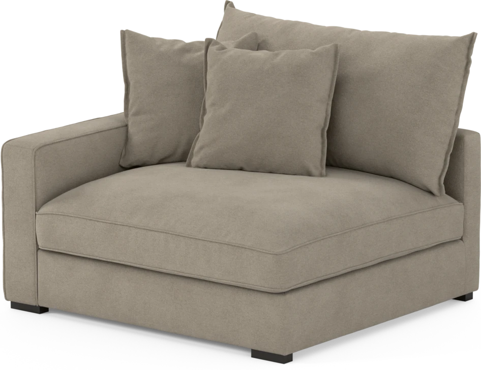 Rossi - 1,5-sits med armstöd vänster - Beige