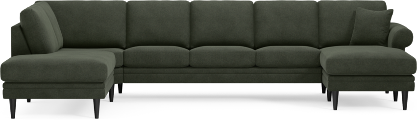 Eden - 3-sits soffa med divan vänster och schäslong höger - Grön