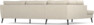 County - 2,5-sits soffa med divan vänster - Beige