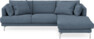 Harper - 4-sits med schäslong höger  - Blå
