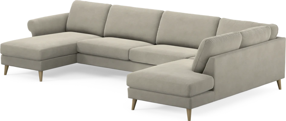 Bridge - 3-sits soffa med schäslong vänster och divan höger - Brun