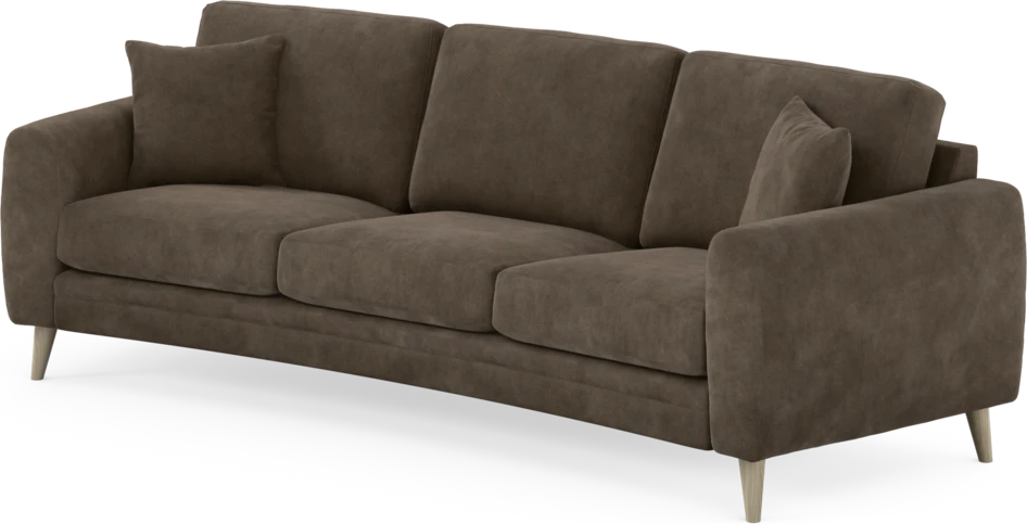 Eden - 3-sits soffa svängd - Brun