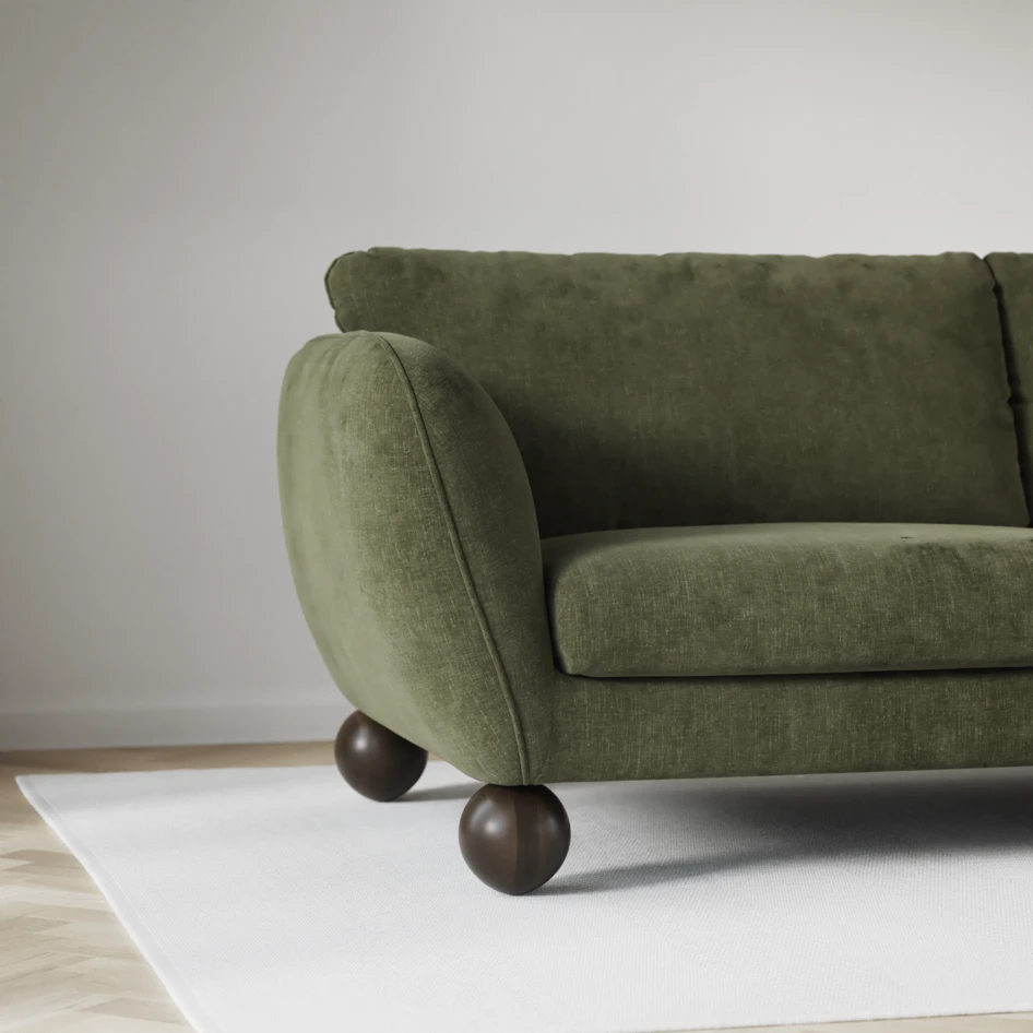 Madison - 2-sits soffa med divan vänster och schäslong höger - Grön