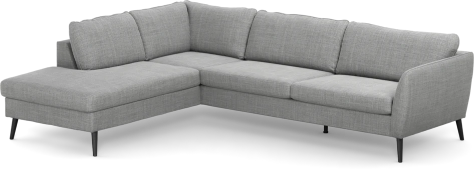 County - 2,5-sits soffa med divan vänster - Grå