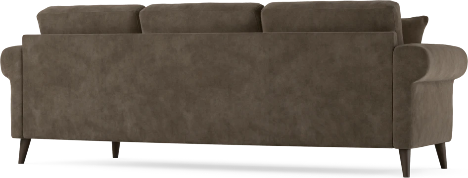 Eden - 3-sits soffa svängd - Brun