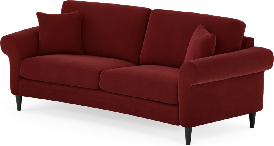 Eden - 2,5-sits soffa svängd - Röd