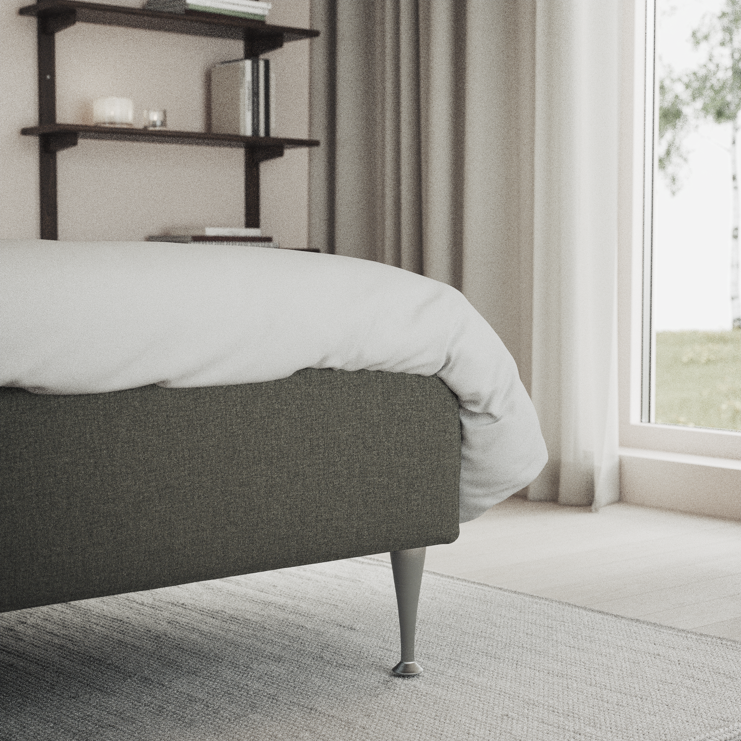 Delux Exclusive - Kontinentalsäng, enkelsäng 140 cm med bäddmadrass och sängben - inspiration