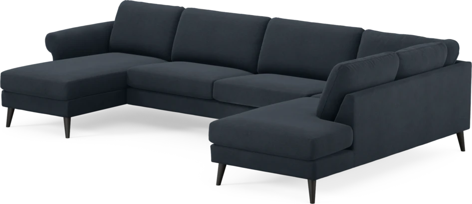 Bridge - 3-sits soffa med schäslong vänster och divan höger - Blå