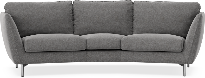 Madison - 3-sits soffa svängd, 70 cm - Grå