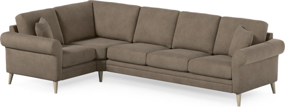 Eden - Hörnsoffa, 1+3-sits - Brun