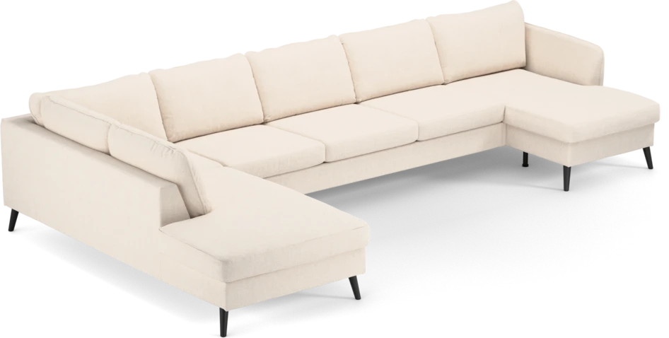 County - 4-sits soffa med divan vänster och schäslong höger - Vit