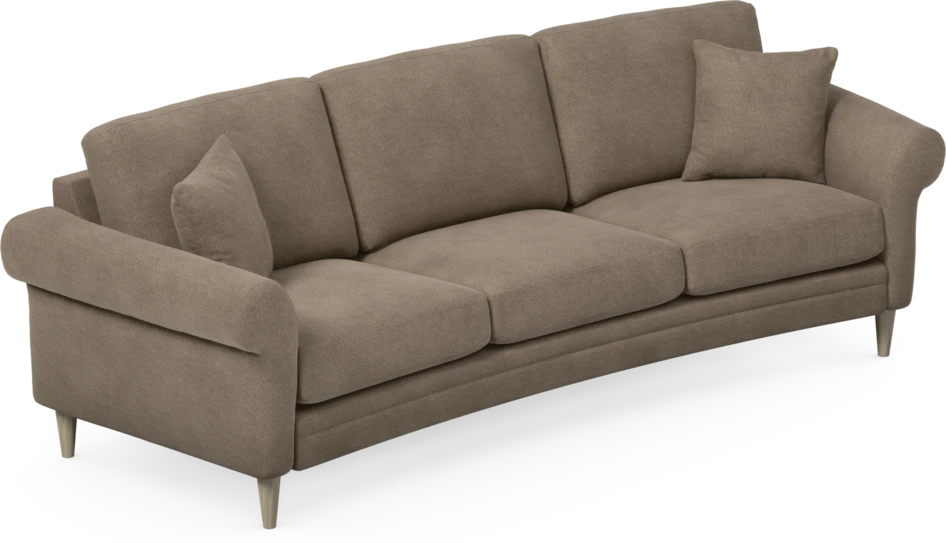 Eden - 3-sits soffa svängd - Brun