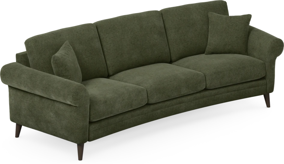Eden - 3-sits soffa svängd - Grön