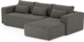 Ide - Bäddsoffa 3-sits med schäslong höger - Grå