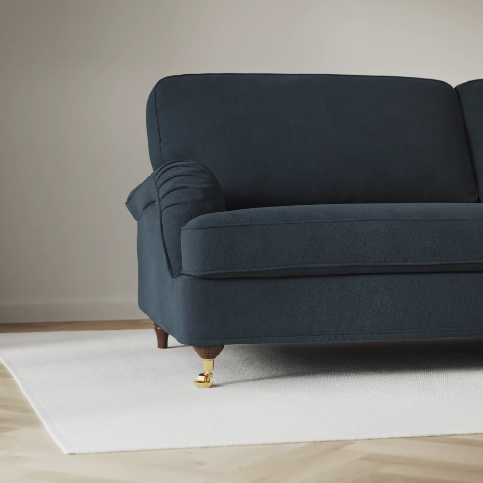 Oxford - 3-sits soffa svängd - Blå