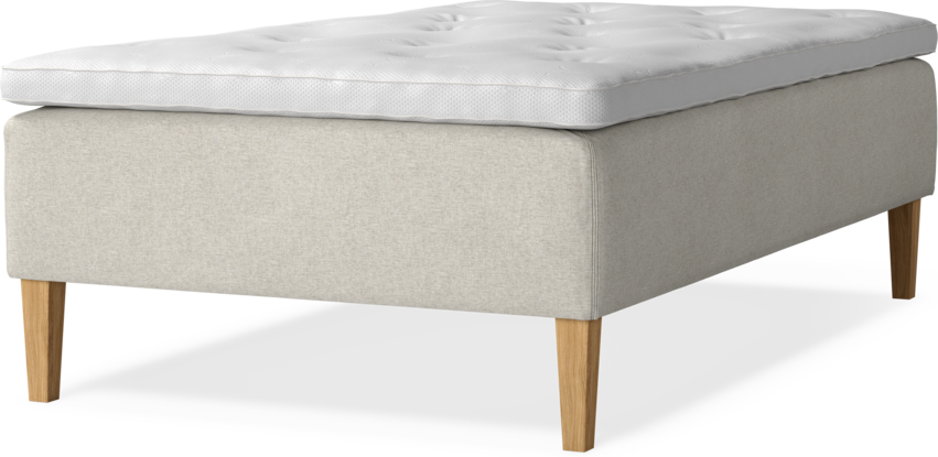 Delux Dream - Ramsäng, enkelsäng med bäddmadrass - Beige