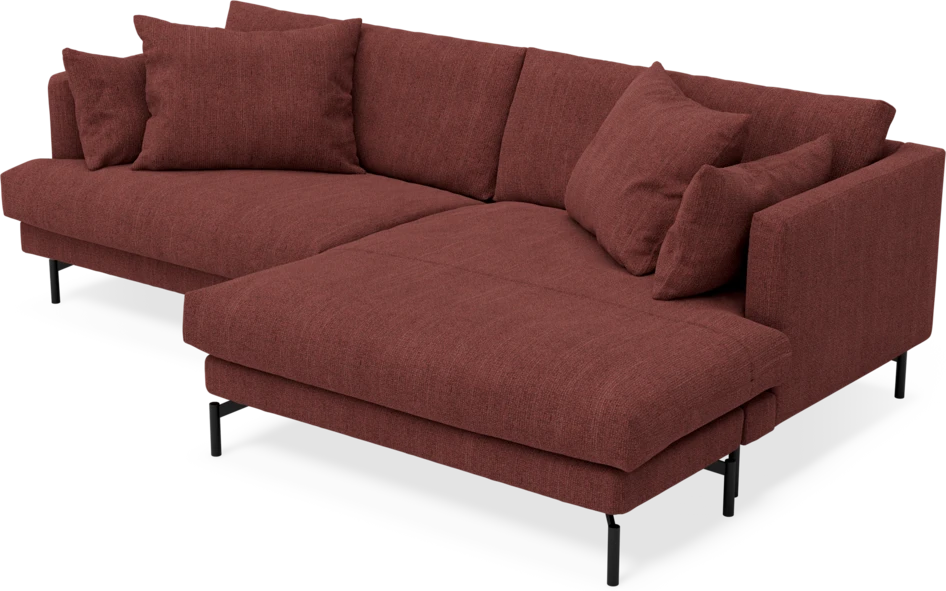 Harper - 4-sits med schäslong XL höger - Röd