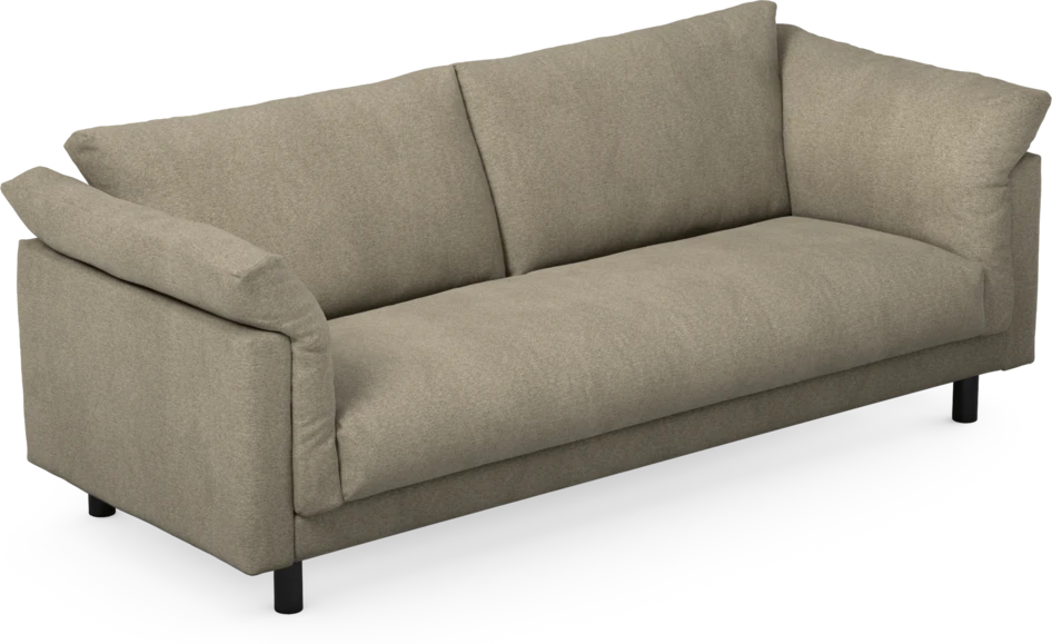 Cherrie - 3-sits soffa, hel dyna, fast klädsel - Grå