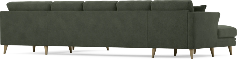 Eden - 3-sits soffa med schäslong vänster och divan höger - Grön