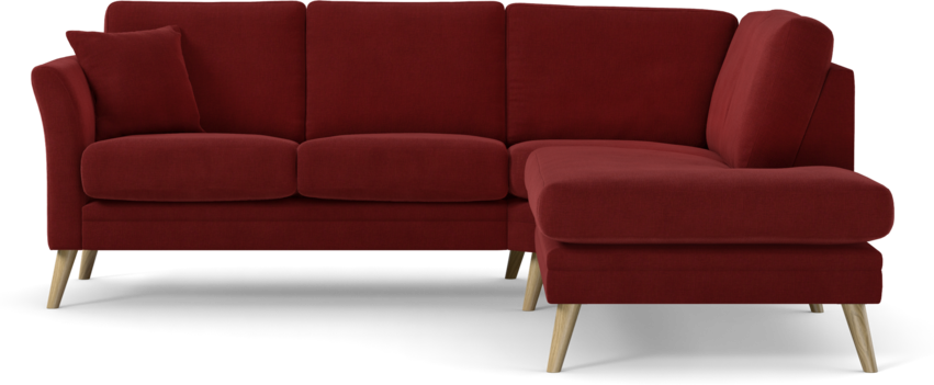 Eden - 2-sits soffa med divan - Röd