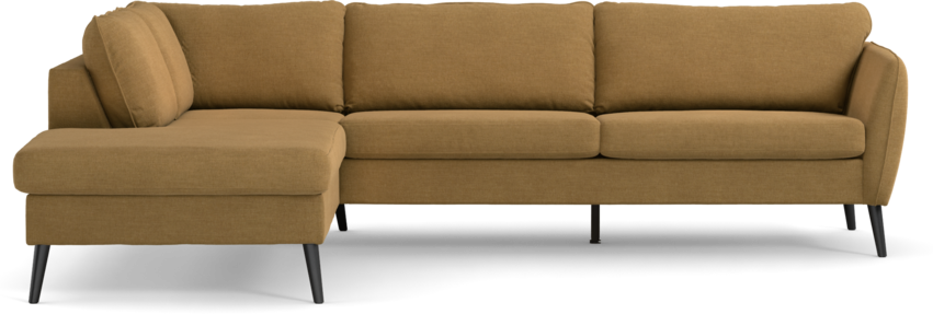 County - 2,5-sits soffa med divan vänster - Gul