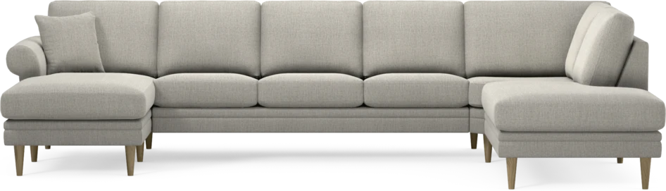 Eden - 3-sits soffa med schäslong vänster och divan höger - Grå