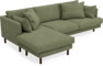 Harper - 4-sits med schäslong vänster - Grön