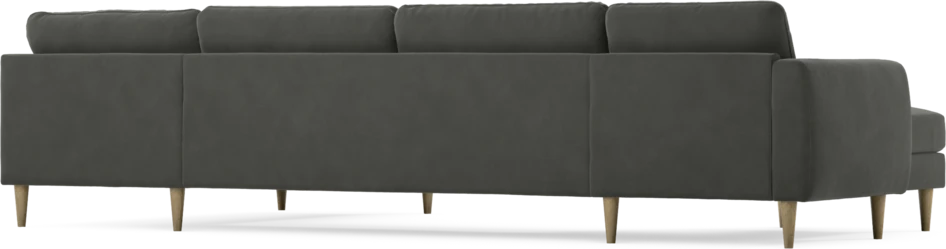 Bridge - 3-sits soffa med schäslong vänster och divan höger - Grå