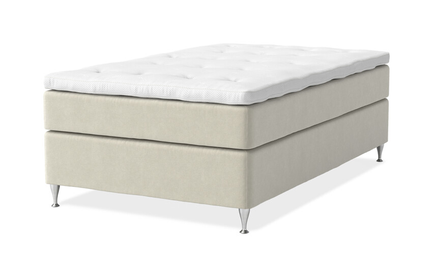 Sleep Delux - Kontinentalsäng, enkelsäng med bäddmadrass Sleep Delux vit - Beige