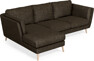 Madison Lux - 2-sits soffa med schäslong vänster - Brun