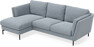 Madison Lux - 2-sits soffa med schäslong vänster - Blå