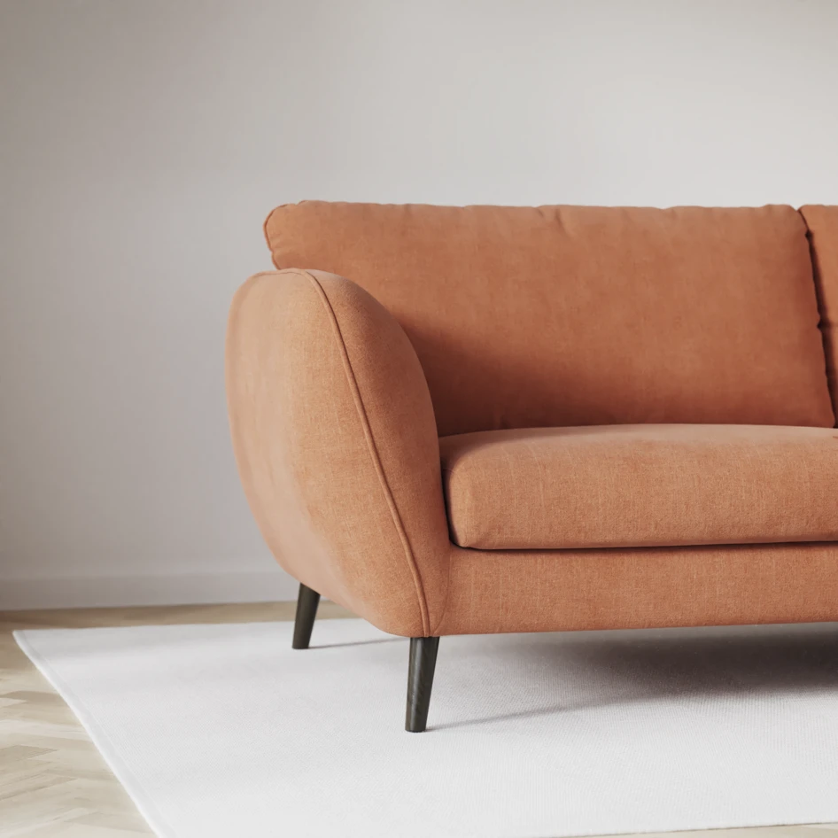 Madison - 2-sits soffa med divan vänster och schäslong höger - Orange