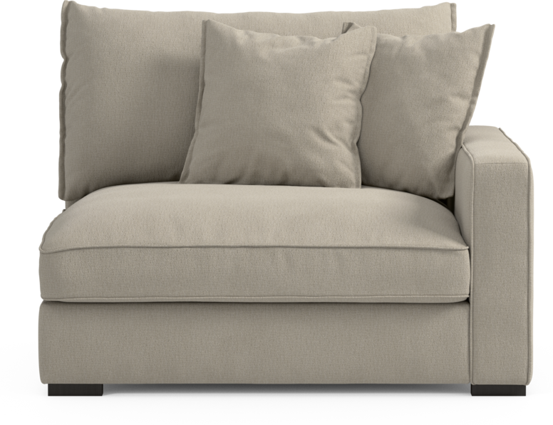 Rossi - 1,5-sits med armstöd höger - Grå