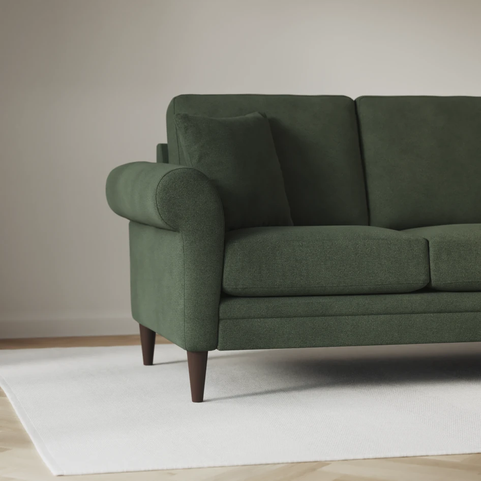 Eden - 3-sits soffa svängd - Grön