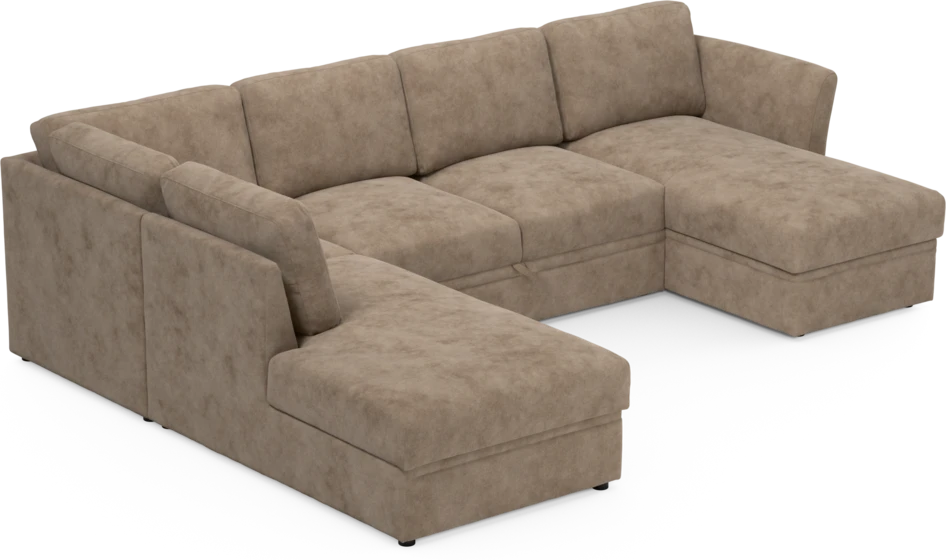 Öland - Bäddsoffa med divan vänster och schäslong höger - Beige