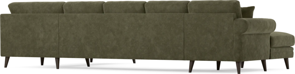 Eden - 3-sits soffa med schäslong vänster och divan höger - Grön