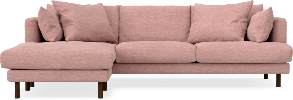 Harper - 4-sits med schäslong vänster - Rosa