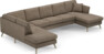 Eden - 3-sits soffa med divan vänster och schäslong höger - Brun