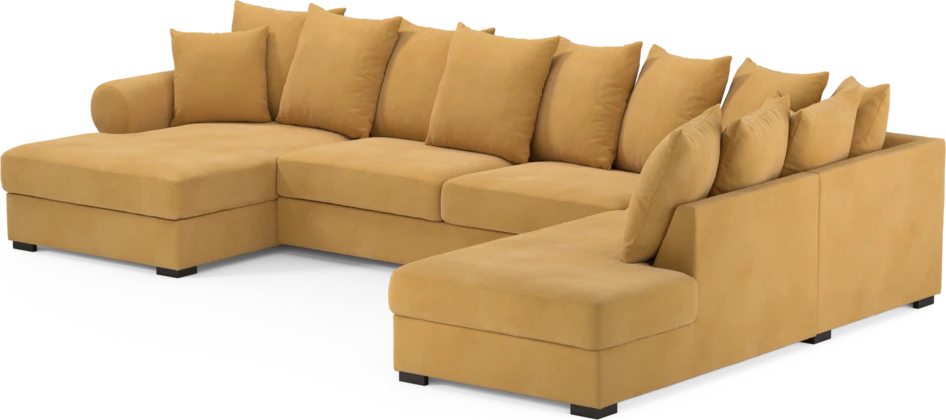 Town - 3-sits soffa med divan höger och schäslong vänster - Gul