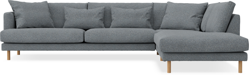 Harper - 3-sits soffa med divan höger - Blå