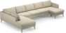 County - 4-sits soffa med divan vänster och schäslong höger - Beige