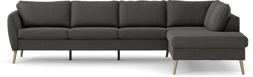 County - 3-sits soffa med divan höger - Grå